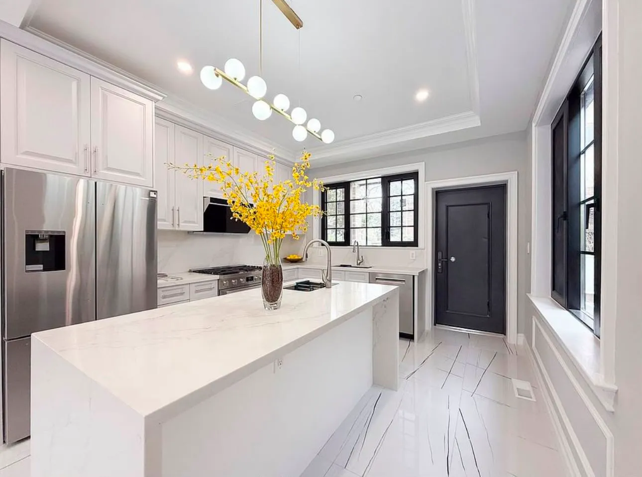 Gold-Trimmed Bath & Shower Suite Renovation