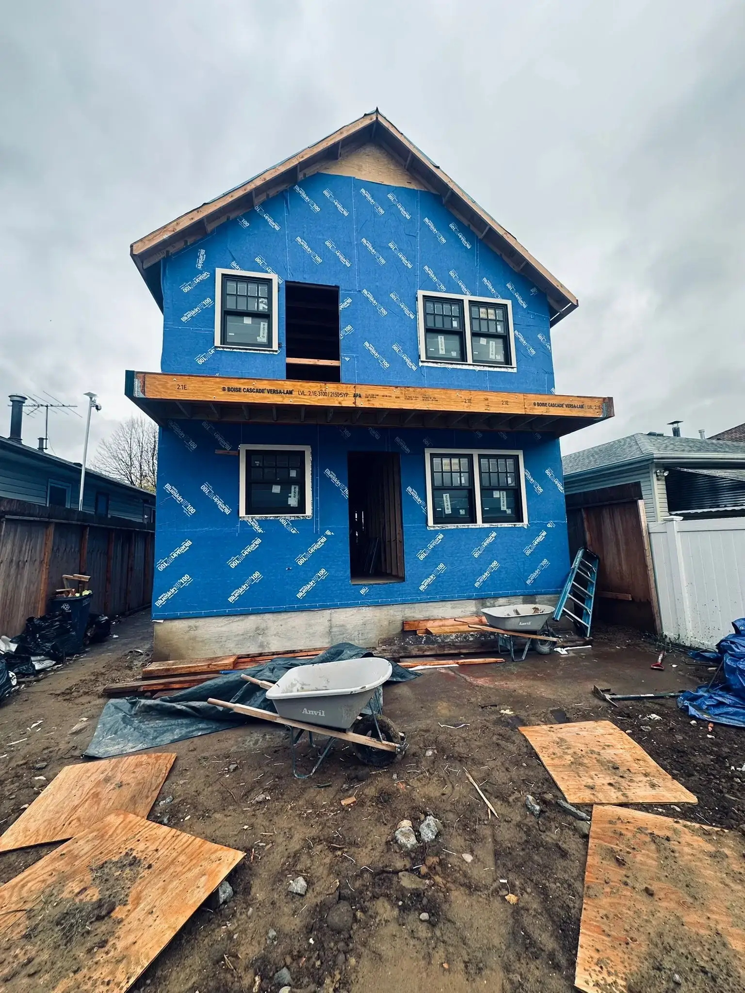 New Home Exterior Enclosure & Framing Project